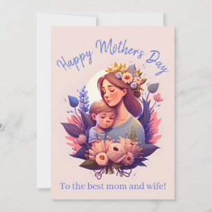 Tarjeta Madre e hijo Feliz Día de la Madre