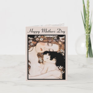 Tarjeta madre e hijo Gustav Klimt