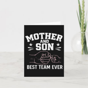 Tarjeta Madre E Hijo Mejor Equipo De Hijos Que Mamá Coinci
