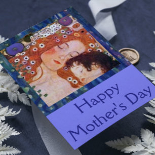 Tarjeta Madre e hijo por Klimt