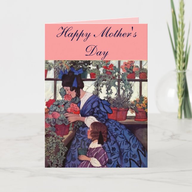 Tarjeta Madre e Hijo Vintage (Anverso)