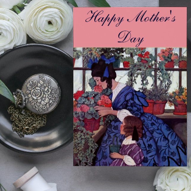 Tarjeta Madre e hijo vintage (Subido por el creador)