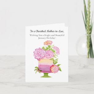 Tarjeta Madre en la ley Carnaciones Pastel de cumpleaños d