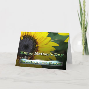 Tarjeta Madre en la ley Feliz Día de la Madre Girasol