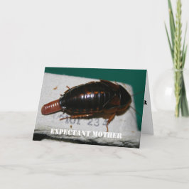 Tarjeta Madre esperada dubia rosada con saco de huevo