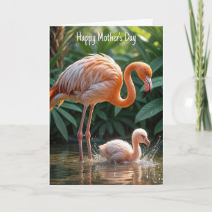 Tarjeta Madre Flamingo Con Chick
