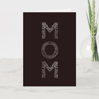 Tarjeta Madre floral con adornos de hojalata falsa