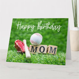 Tarjeta Madre madre de beisbol feliz cumpleaños