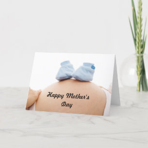 Tarjeta Madre madre niña espera el día de la madre