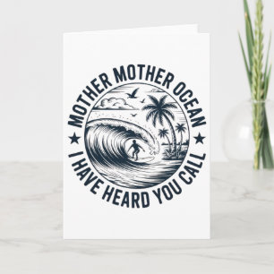 Tarjeta Madre Madre Océano - Entusiastas del Surf - Playa