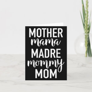 Tarjeta Madre Mamá Madre Mamá Mamá - Cita Materna