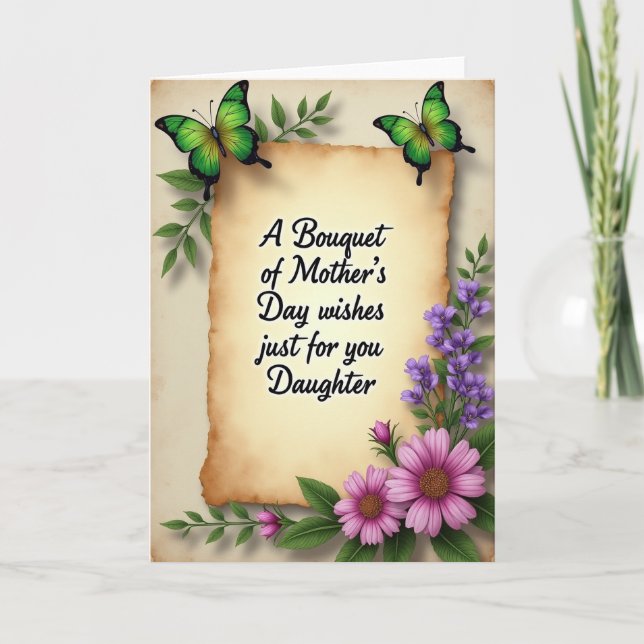 Tarjeta Madre Mariposa Esmeralda (Anverso)