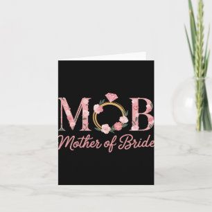Tarjeta Madre novia Boda Mob Floral Anillo de diamante ros