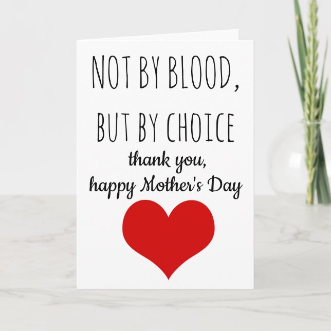 Tarjeta madre para el día - Tarjeta adoptiva para  (Anverso)