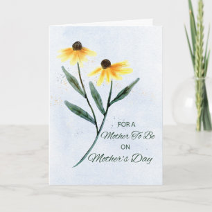Tarjeta Madre para ser Día de la Madre dos flores de cono