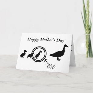 Tarjeta Madre Pato y sus bebés