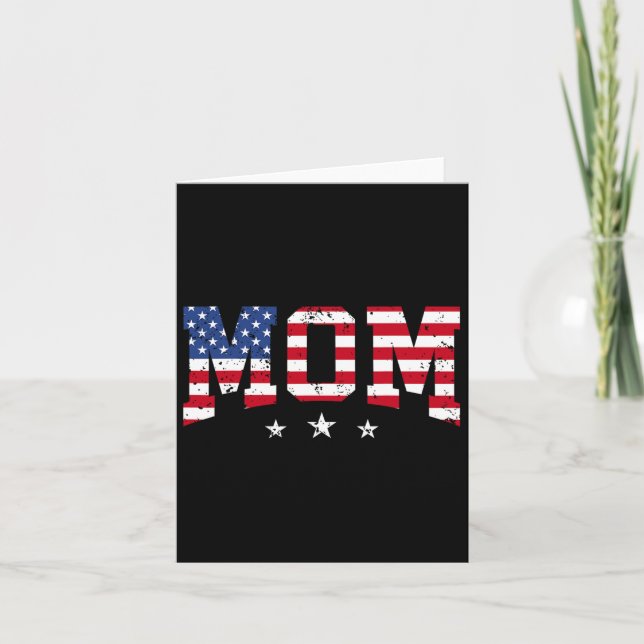 Tarjeta Madre Patriótica Usa Día de la Madre Bandera Ameri (Anverso)