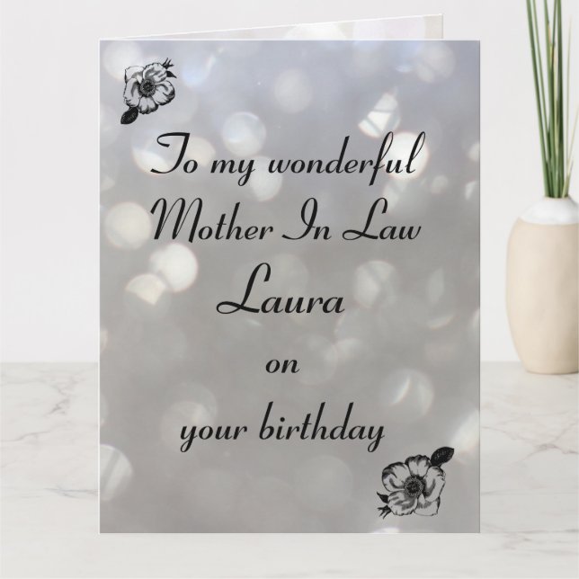 Tarjeta Madre Personalizada En El Cumpleaños De La Ley (Anverso)