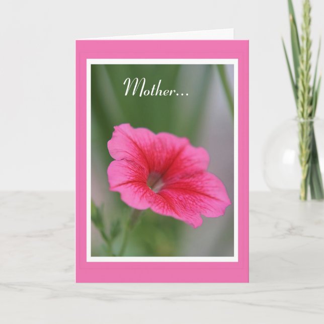 Tarjeta Madre Petunia rosa (Anverso)