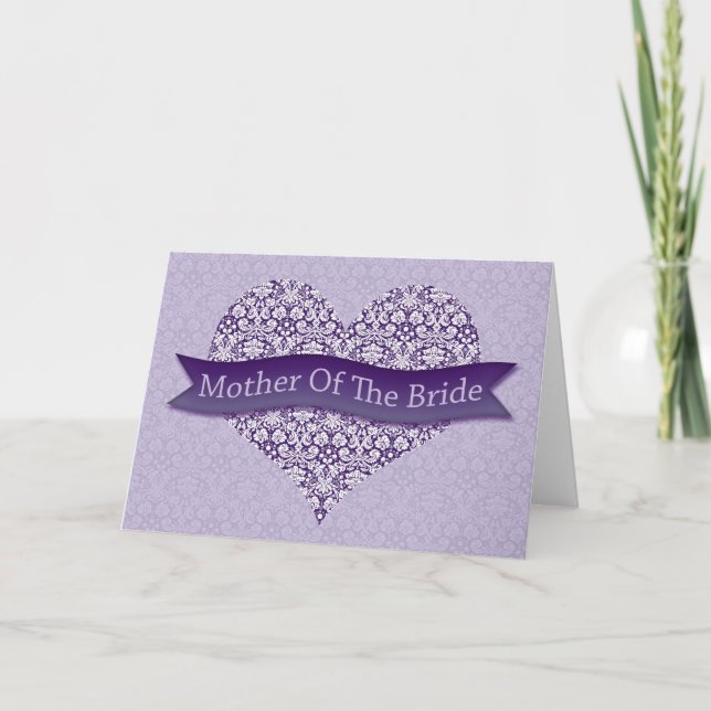 Tarjeta Madre púrpura de la novia (Anverso)