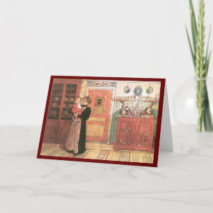 Tarjeta Madre que celebra al bebé en la cocina