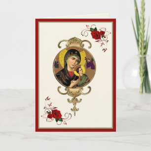 Tarjeta Madre Religiosa Ayuda perpetua Jesús Católico