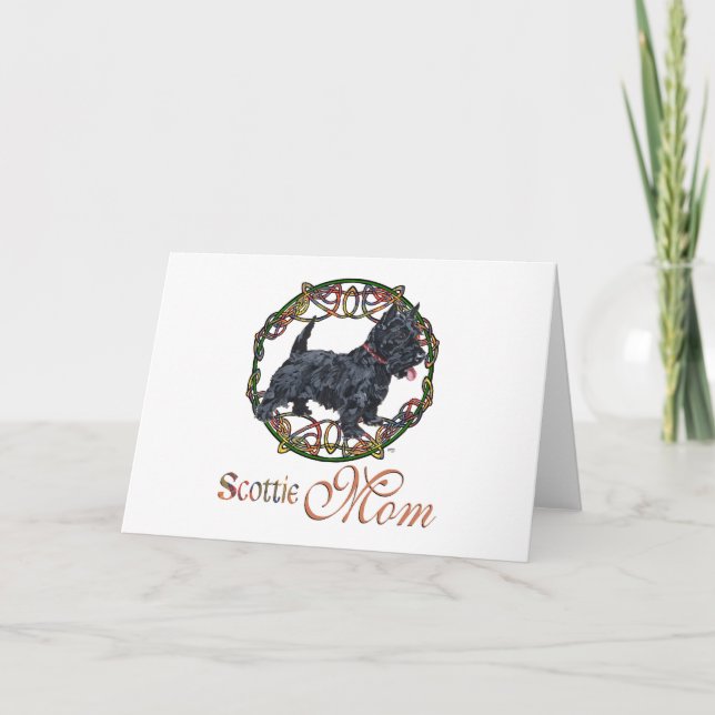Tarjeta Madre Terrier Celta Escocesa (Anverso)