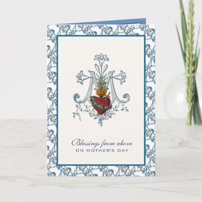 Tarjeta Madre Virgen María Día de la Madre Católico (Anverso)