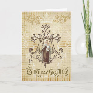 Tarjeta Madre Virgen María Monte Carmel Cumpleaños