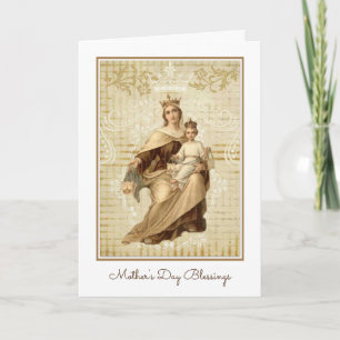 Tarjeta Madre virgen virgen virgen María Monte Carmel