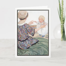 Tarjeta Madre y bebé del vintage de Anne Anderson
