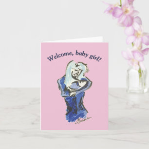 Tarjeta madre y bebé "niña bebé"