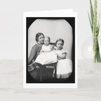 Tarjeta Madre y niños, Daguerreotype de Gertrudis Hubbard