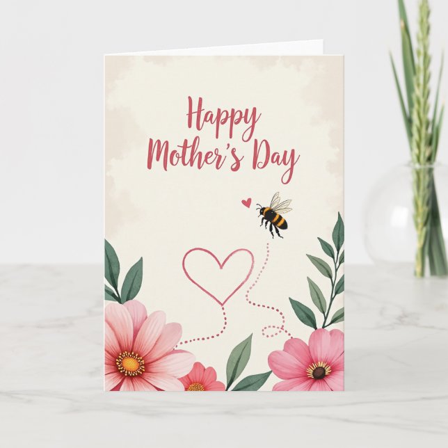 Tarjeta Madres Corazón Volador (Anverso)