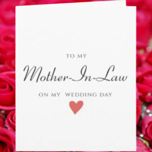 Tarjeta Madres de la novia o del novio, gracias Boda