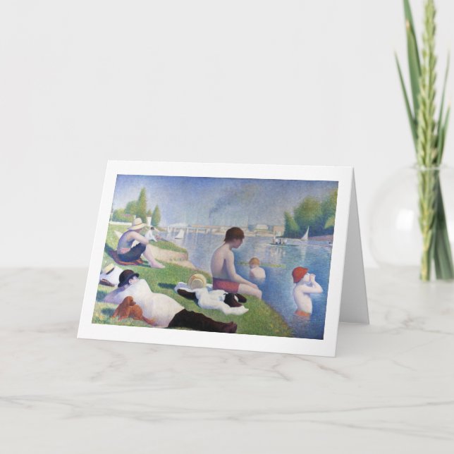 Tarjeta Madres en Asnieres, Seurat (Anverso)