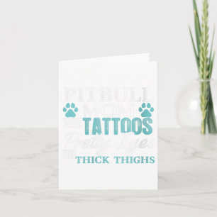 Tarjeta Madres Pitbull Mamá Tattoos Perro Amante de madres