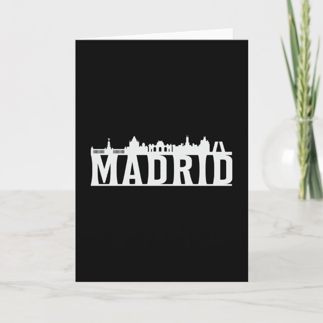 Tarjeta Madrid España City Skyline Cityscape Gracioso rega (Anverso)