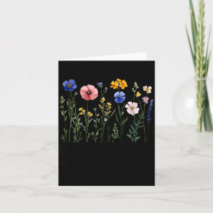 Tarjeta Madrina de la pequeña flor silvestre cumpleaños de