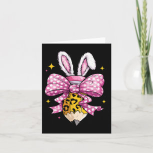 Tarjeta Maestra amamantada Cute Coquette Bow Bunny Easter