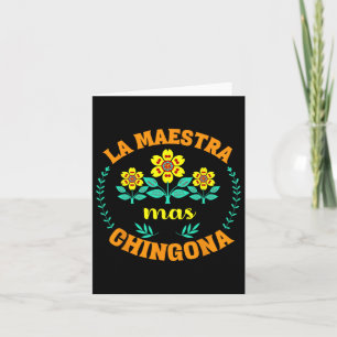Tarjeta Maestra Bilingüe Regreso a Clases Profesor de Espa