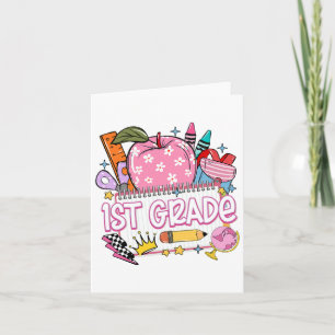 Tarjeta Maestra de 1er Grado Regreso a la Escuela Cuaderno