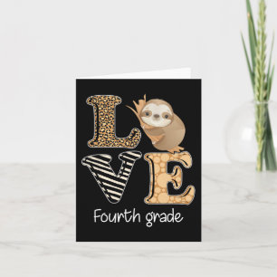 Tarjeta Maestra de 4º Grado de Amor de vuelta a