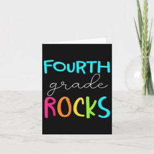 Tarjeta Maestra de 4º grado de Grado Rocks Team