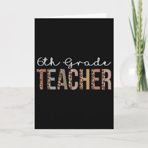 Tarjeta Maestra de 6º grado Apreciación de leopardos para