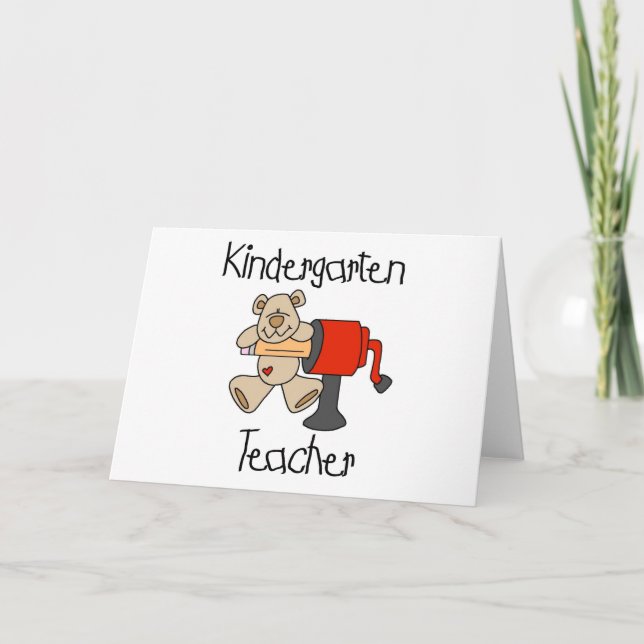 Tarjeta Maestra de Bear and Sharpener Kindergarten (Anverso)