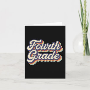 Tarjeta Maestra de cuarto grado Retro Vintage 4º grado Ens
