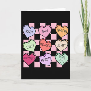 Tarjeta Maestra de Educación Especial San Valentín Corazon