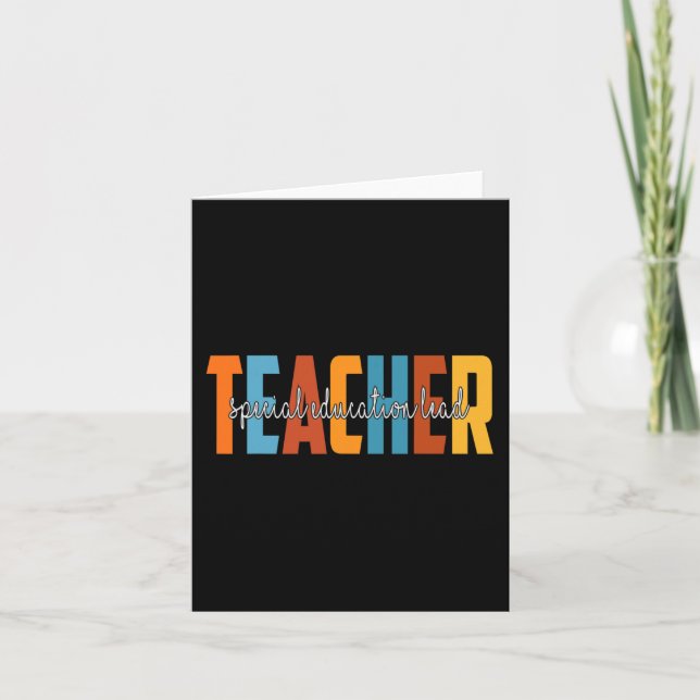 Tarjeta Maestra De Enseñanza Especial Enseñanza De Otoño A (Anverso)