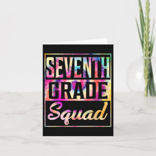 Tarjeta Maestra De Escuadrón De Séptimo Grado De Tie Dye P